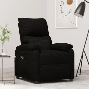 vidaXL Fotoliu rabatabil electric, negru, material textil imagine