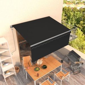 vidaXL Copertină retractabilă automat cu stor, antracit, 3x2, 5 m imagine