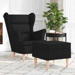 vidaXL Scaun de birou, negru, material textil imagine