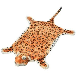 vidaXL Covor cu model leopard 139 cm Pluș Maro imagine