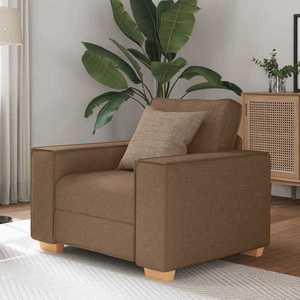 vidaXL Canapea fotoliu maro 60 cm, material textil imagine