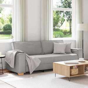 vidaXL Canapea cu 3 locuri, gri nor, 180 cm, material textil imagine