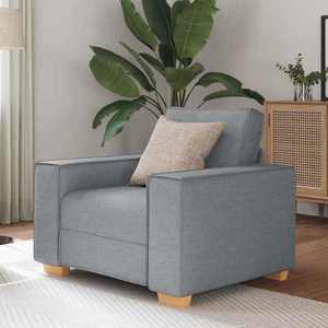 vidaXL Canapea fotoliu gri deschis, 60 cm, material textil imagine