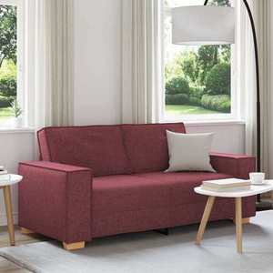 vidaXL Canapea cu 2 locuri, roșu vin, 140 cm, material textil imagine