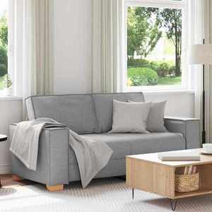vidaXL Canapea cu 2 locuri, gri nor, 140 cm, material textil imagine