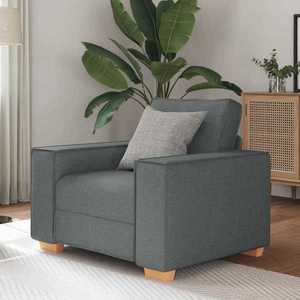 vidaXL Canapea fotoliu gri închis, 60 cm, material textil imagine