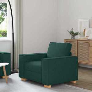 vidaXL Canapea fotoliu verde închis, 60 cm, material textil imagine
