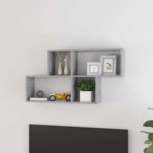 vidaXL Raft de perete, gri beton, 100x18x53 cm , PAL imagine