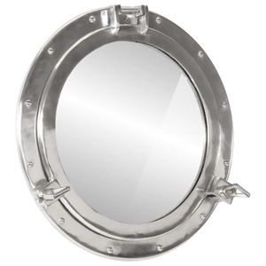 vidaXL Oglindă hubloul de pus pe perete Ø50 cm Aluminiu și Sticlă imagine