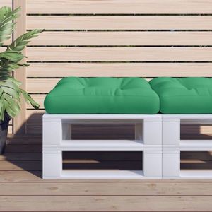 vidaXL Pernă de paleți, verde, 58x58x10 cm, material textil imagine