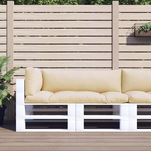 vidaXL Perne de paleți, 3 buc., bej, material textil imagine