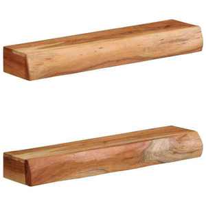 vidaXL Rafturi de perete 2 buc 60x17x8 cm Lemn masiv de salcâm imagine