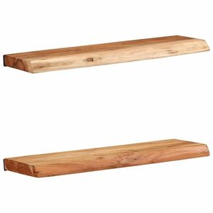 vidaXL Rafturi de perete 2 buc 60x20x3, 5 cm Lemn masiv de salcâm imagine