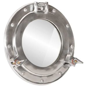 vidaXL Oglindă hublou de perete Ø30 cm aluminiu și sticlă imagine