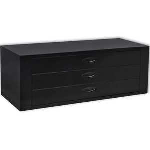 vidaXL Scrin metalic cu 3 sertare pentru unelte, negru imagine