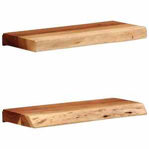 vidaXL Rafturi de perete 2 buc 40x20x3, 5 cm Lemn masiv de salcâm imagine