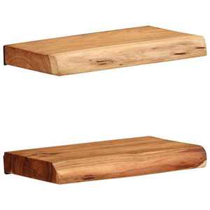 vidaXL Rafturi de perete, 2 buc., 30x20x3, 5 cm, lemn masiv de acacia imagine