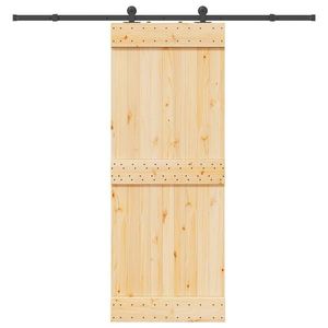 vidaXL Ușă glisantă cu set de feronerie 80x210 cm, lemn masiv de pin imagine