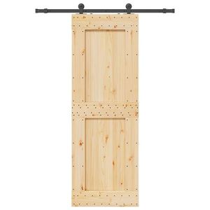 vidaXL Ușă glisantă cu set de feronerie 80x210 cm, lemn masiv de pin imagine