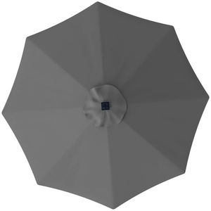 Outsunny Copertină de Rezervă pentru Umbrelă cu Ventilație în Partea Superioară, 295 cm, Gri | Aosom Romania imagine