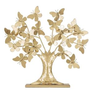 Mauro Ferretti Sculptura Copacul Vietii Cu Fluture cm 31X8X30 | Aosom Romania imagine