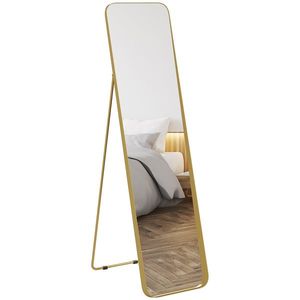 HOMCOM Oglindă Rotundă Auriu 40x160cm | Aosom Romania imagine