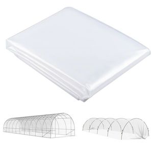 Outsunny Acoperiș pentru Seră 6x10m din PP Anti UV și Impermeabil Transparent | Aosom Romania imagine