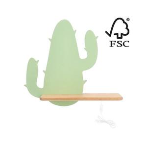 Aplică LED cu raft pentru copii CACTUS LED/4W/230V verde/lemn imagine