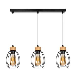 Lustră pe cablu DO14859304 GUNNAR 3xE27/60W/230 stejar imagine