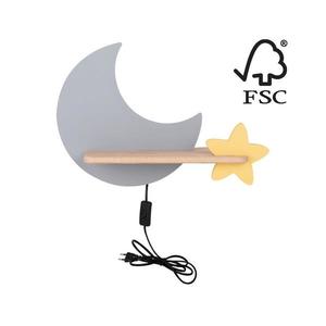 Aplică LED cu raft pentru copii MOON LED/5W/230V imagine