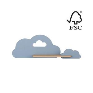 Aplică LED cu raft pentru copii CLOUD LED/5W/230V albastru imagine