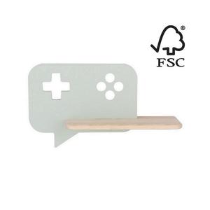 Aplică LED cu raft pentru copii CONSOLE LED/5W/230V verde imagine