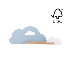 Aplică LED cu raft pentru copii CLOUD LED/5W/230V albastru/alb imagine