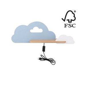 Aplică LED cu raft pentru copii CLOUD LED/5W/230V albastru/alb imagine
