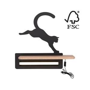 Aplică LED cu raft pentru copii JUMPING CAT LED/5W/230V imagine