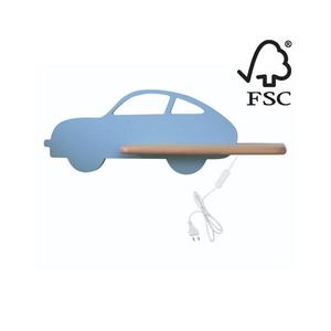 Aplică LED cu raft pentru copii CAR LED/5W/230V albastru/lemn imagine