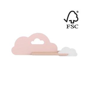 Aplică LED cu raft pentru copii CLOUD LED/5W/230V roz/alb imagine