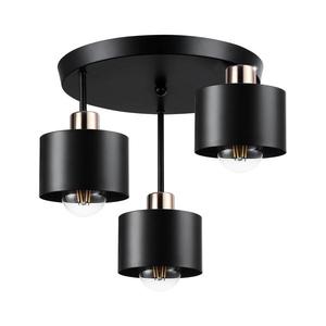 Lustră pe tijă 3xE27/35W/230V d. 30 cm negru/auriu imagine