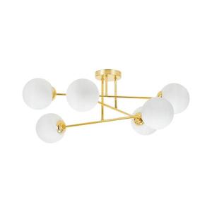 Lustră pe tijă 6xE27/35W/230V d. 80 cm auriu imagine