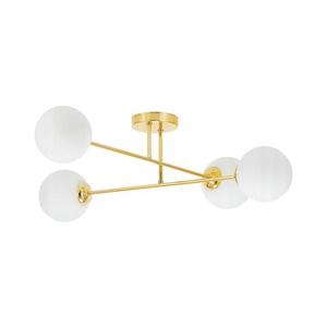 Lustră pe tijă 4xE27/35W/230V d. 70 cm auriu imagine