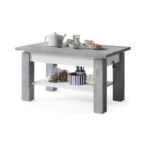 Măsuță de cafea pliabilă cu raft ADONIS gri/alb imagine