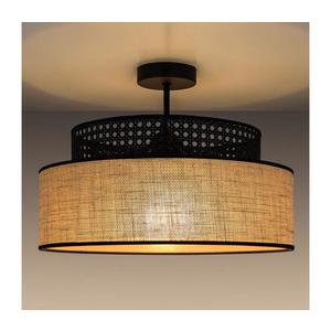 Lustră aplicată BOHO 1xE27/60W/230V negru/ratan imagine