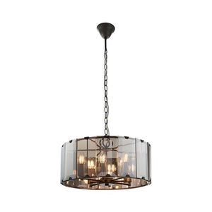 Lustră pe lanț Endon 61294 CLOONEY 8xE14/40W/230V negru/fumuriu imagine