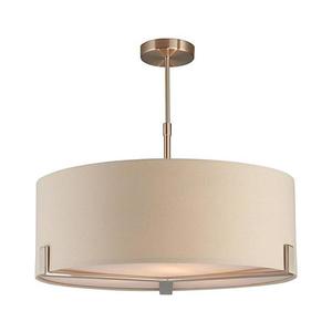 Lustră pe tijă Endon 95834 HAYFIELD 3xE27/40W/230V crom mat/bej imagine