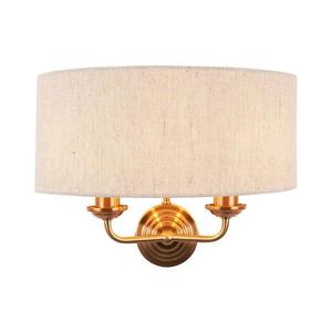 Aplică Endon 110726 HIGHCLERE 2xE14/40W/230V bej/alamă imagine