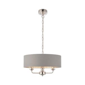 Lustră pe lanț Endon 94377 HIGHCLERE 3xE14/40W/230V gri/crom lucios imagine