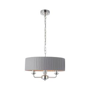 Lustră pe lanț Endon 94394 HIGHCLERE 3xE14/40W/230V dark gri/crom lucios imagine