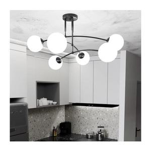 Lustră pe tijă PREGOS 6xE14/10W/230V negru/alb imagine