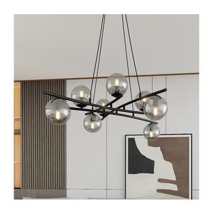 Lustră pe cablu ESSA 8xE14/10W/230V negru/fumuriu imagine