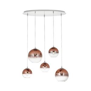 Lustră pe cablu Redo 01-2080 BOWL 5xE27/42W/230V cupru imagine